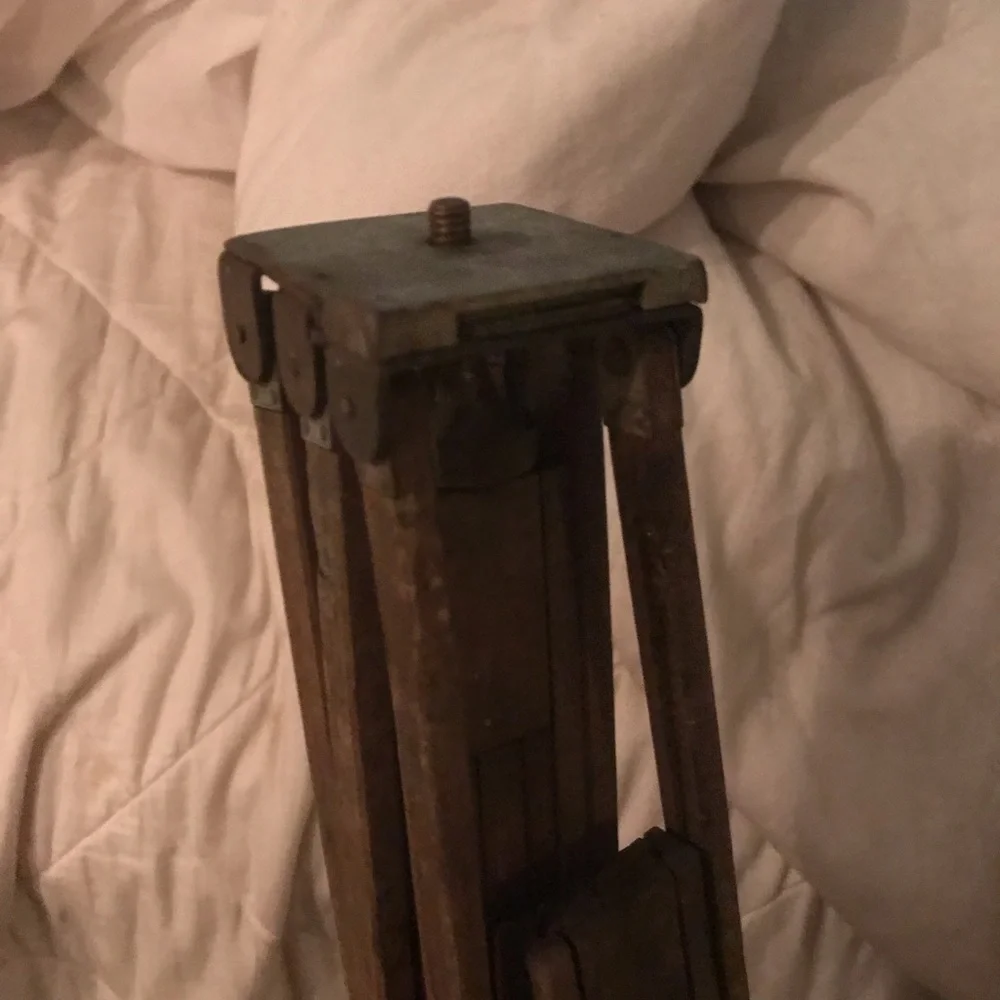 Vintage Kodak camera with antique tri pod